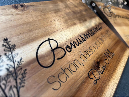 Bonusmama/Bonuspapa - Frühstücksbrettchen