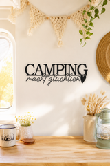 Camping macht glücklich - Holzschriftzug