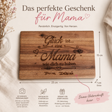 Personalisiertes Schneidebrett Mama mit eigener Unterschrift - Frühstücksbrettchen