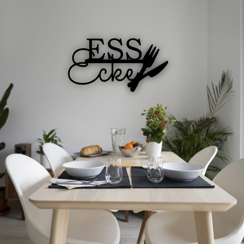 Essecke - Holzschriftzug