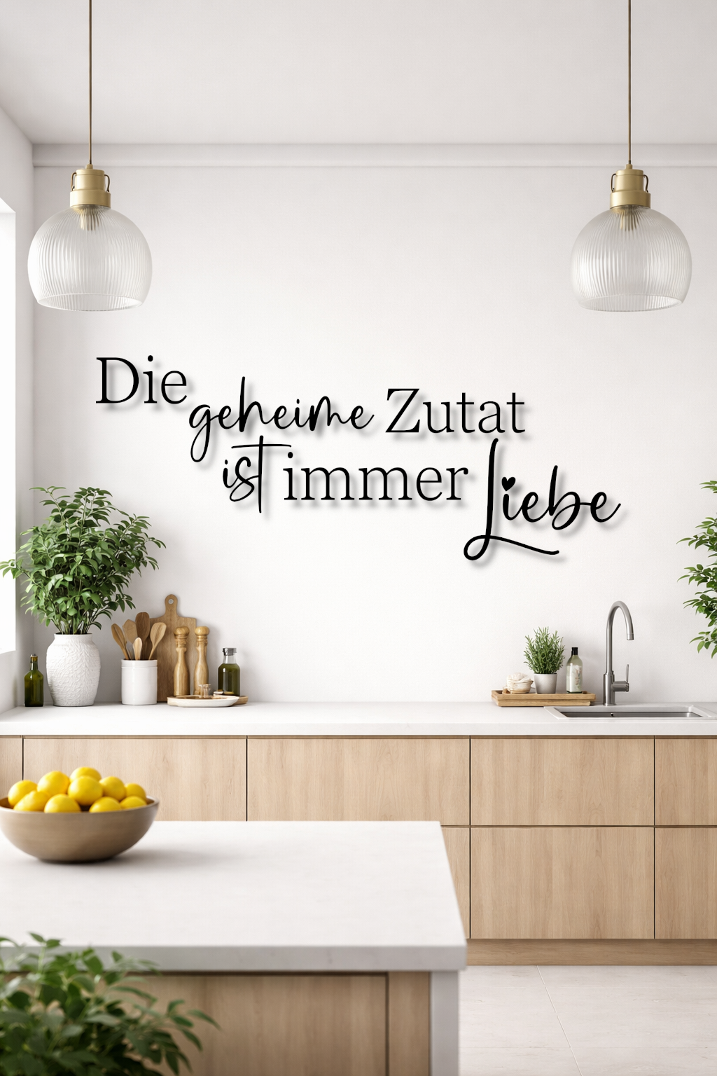 Die geheime Zutat ist immer Liebe  - Holzschriftzug