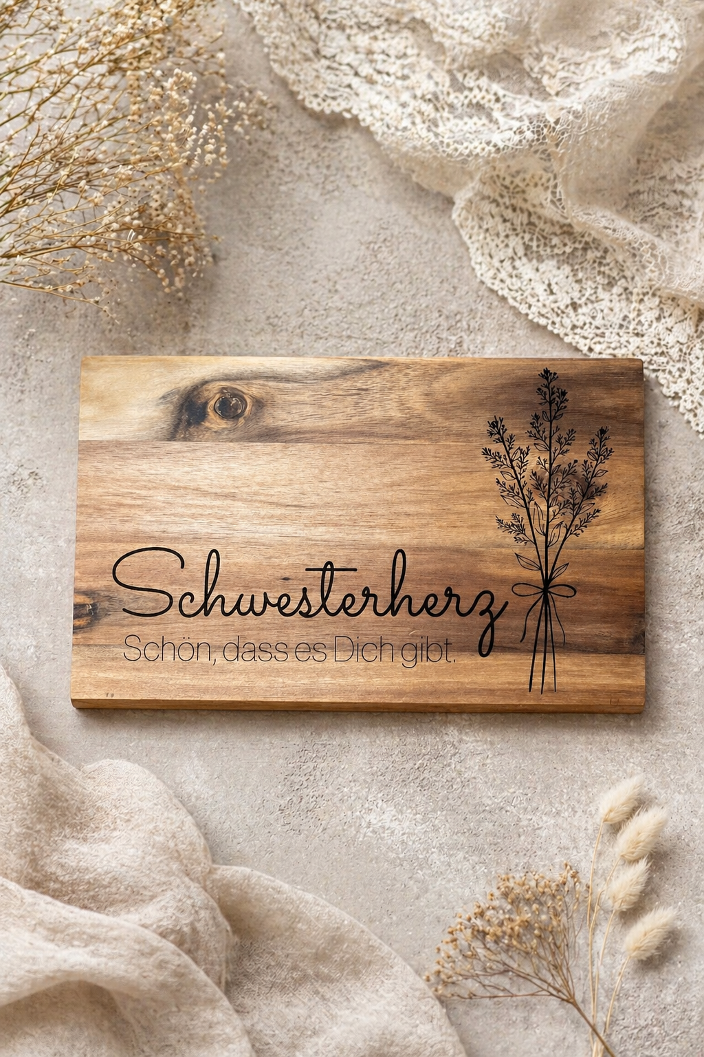 Schwesterherz - Frühstücksbrettchen