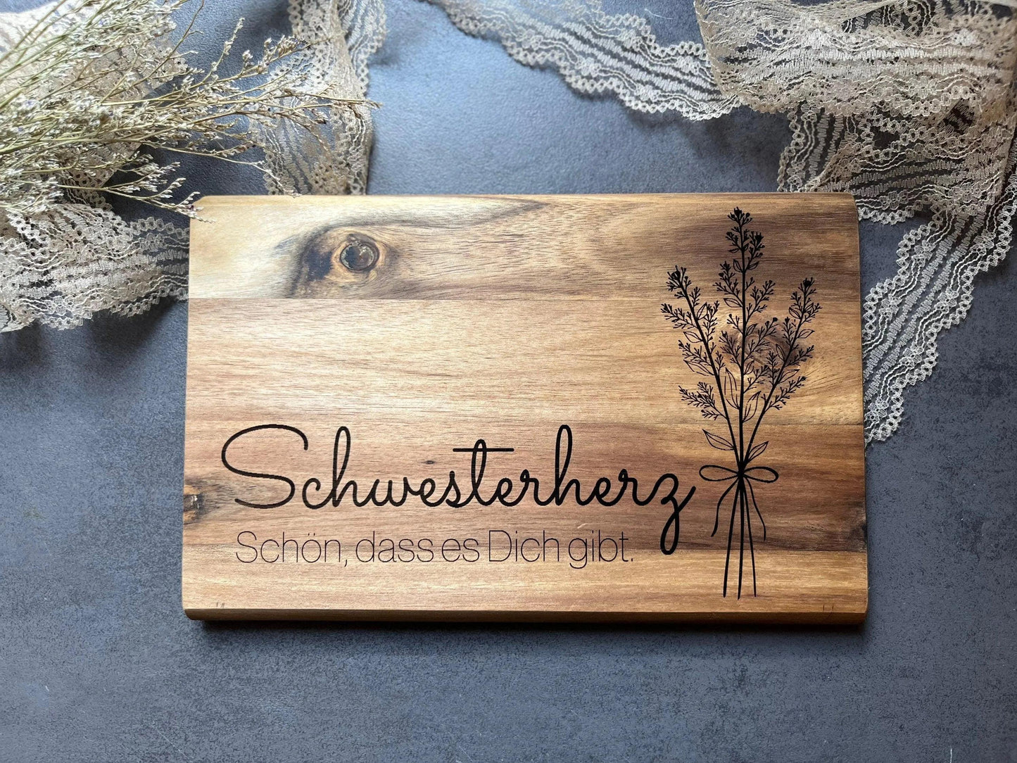 Schwesterherz - Frühstücksbrettchen