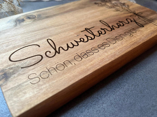 Schwesterherz - Frühstücksbrettchen