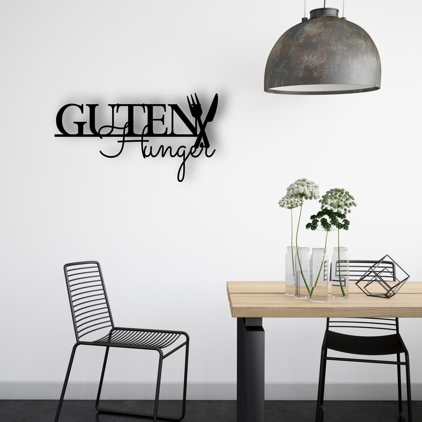 Guten Hunger - Holzschriftzug