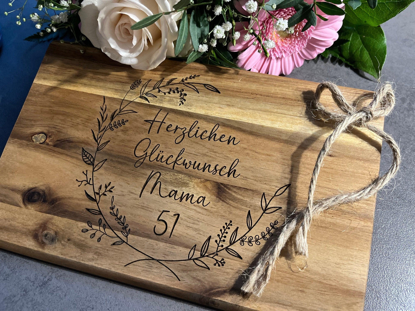 Personalisiertes Geburtstagsbrettchen - Frühstücksbrettchen
