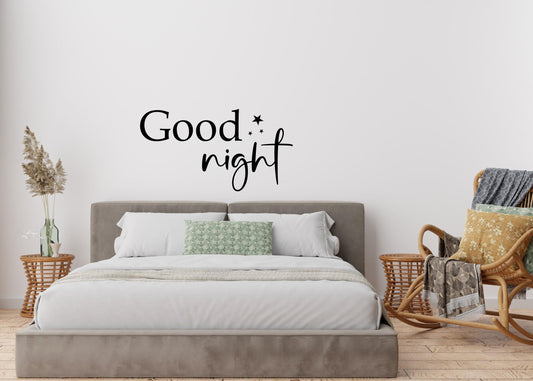 Good night - Holzschriftzug