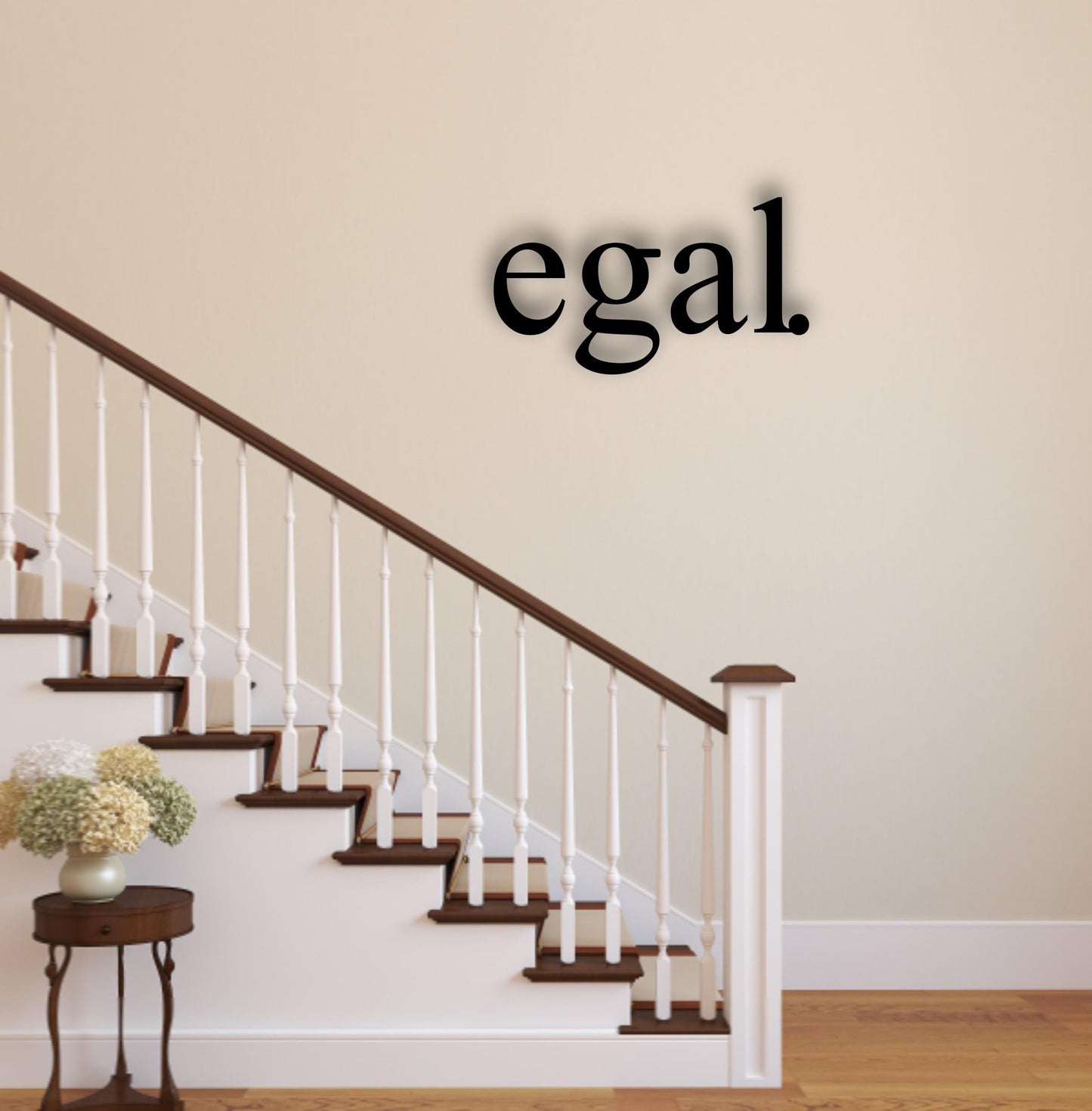 Egal - Holzschriftzug