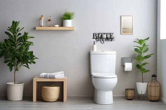 Bitte setz dich I Schriftzug - Holzschriftzug