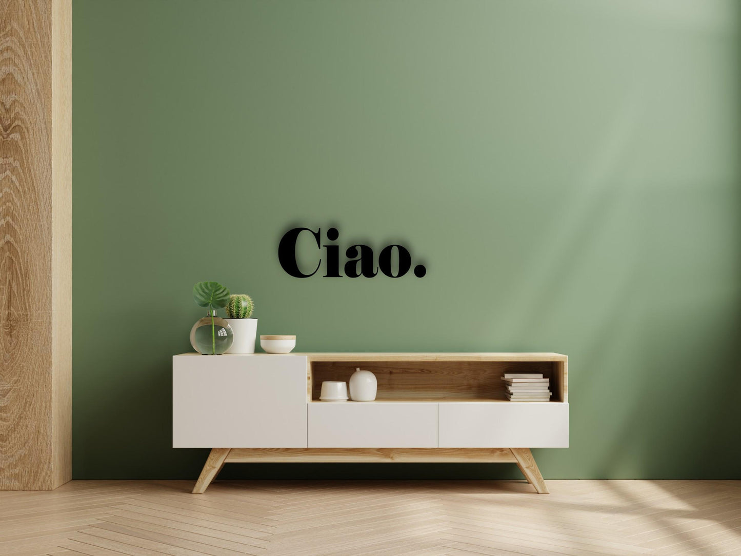 Ciao. - Holzschriftzug