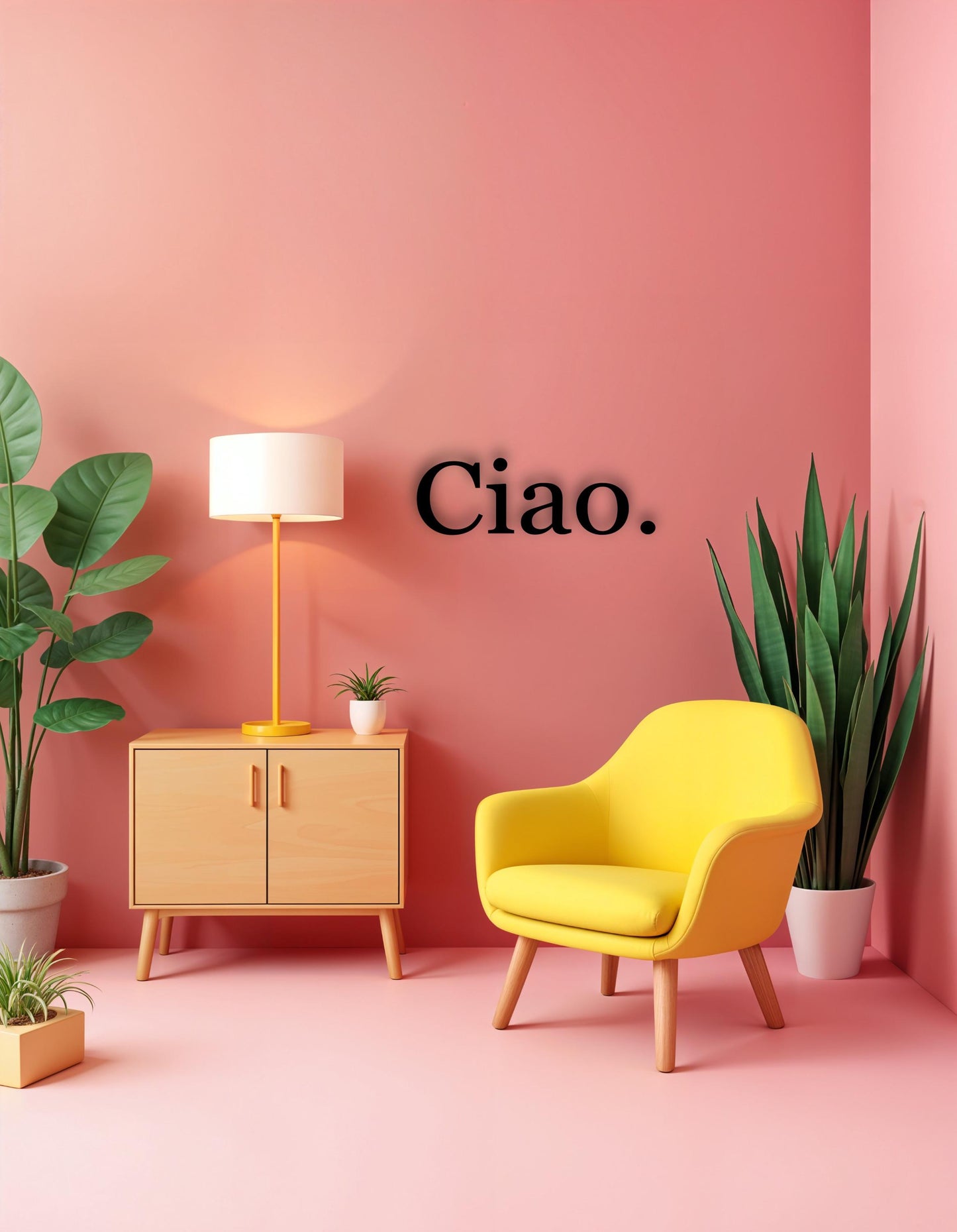 Ciao. - Holzschriftzug