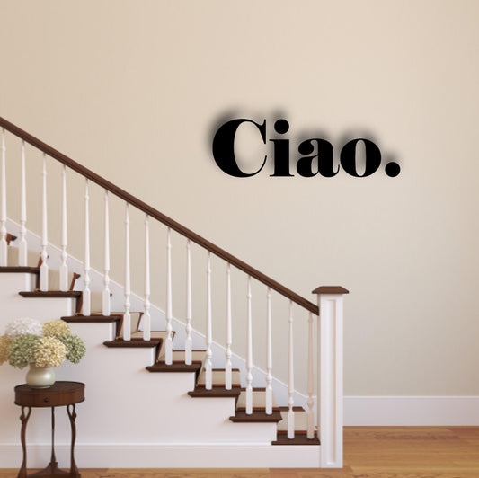 Ciao. - Holzschriftzug