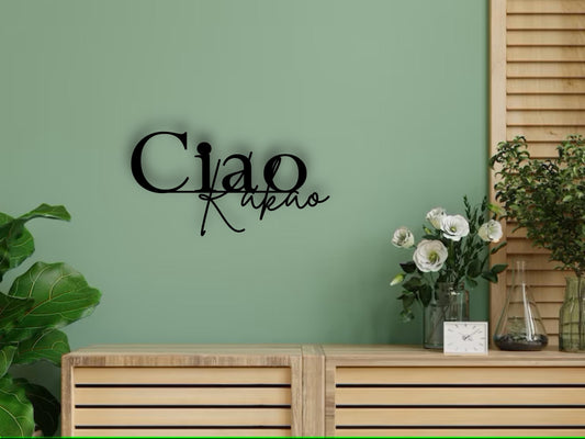 Ciao Kakao - Holzschriftzug