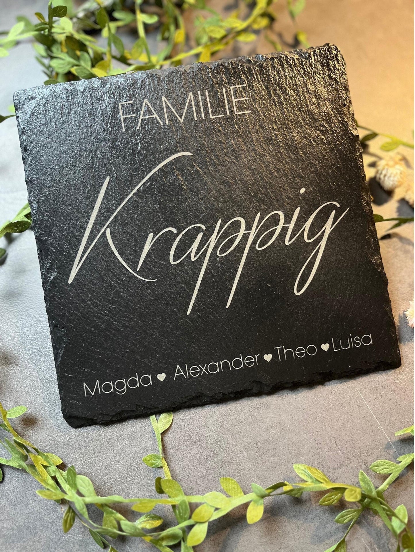 Namensschild - Schieferplatte