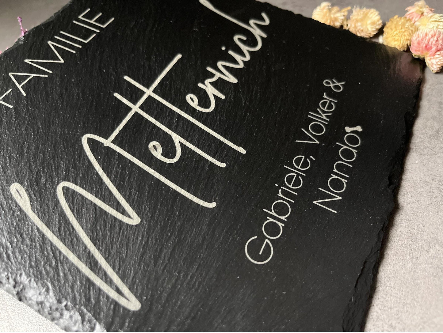 Namensschild - Schieferplatte