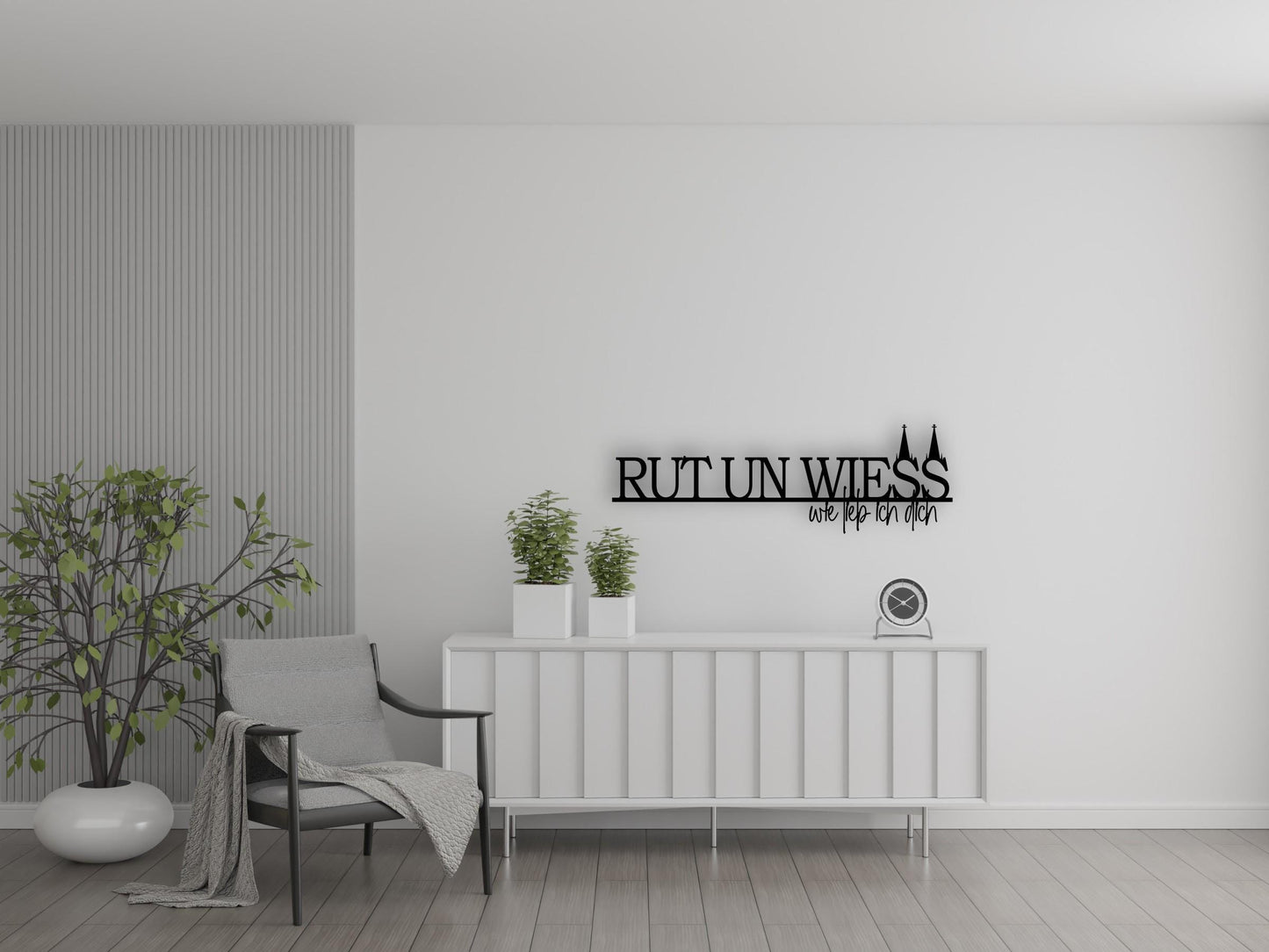 Rut un Wiess- Holzschriftzug