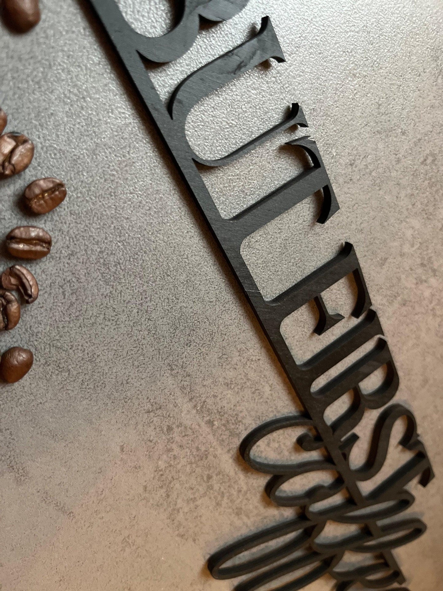 But first coffee - Holzschriftzug