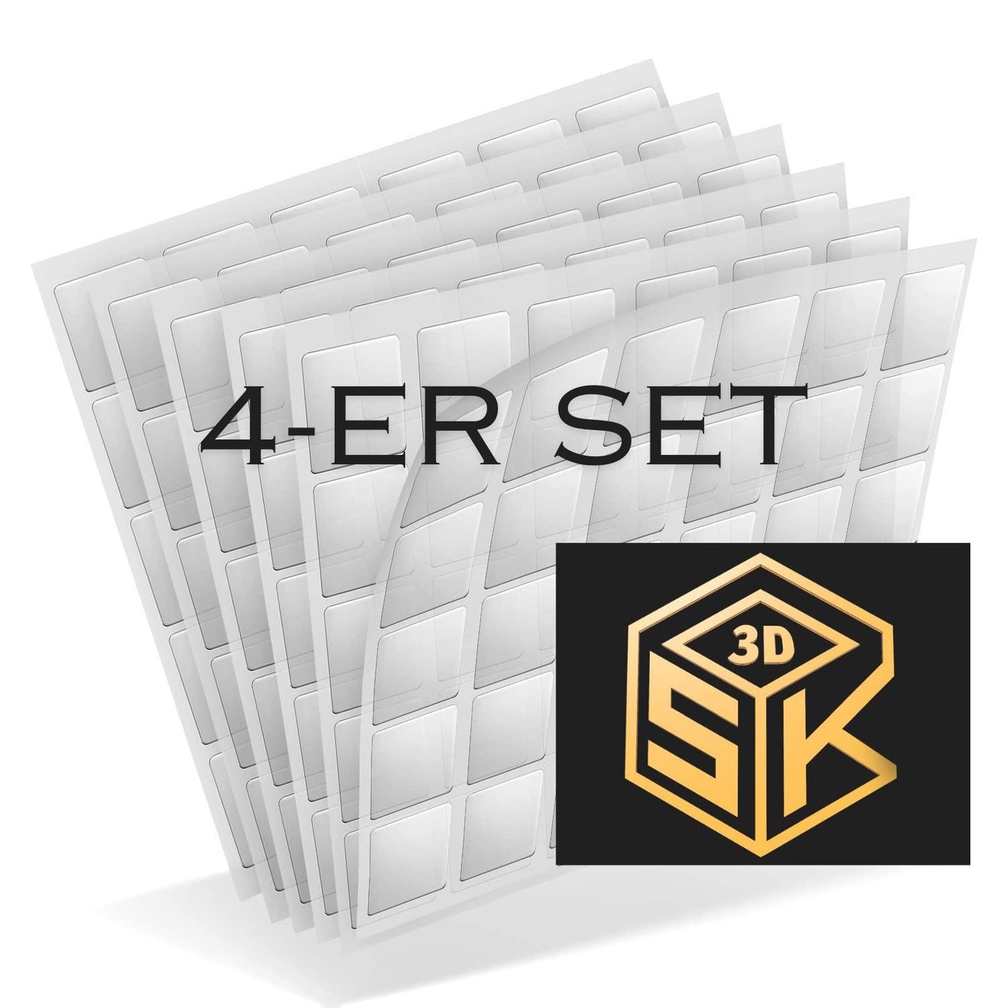 Doppelseitige Klebepads – transparent (4er Set)