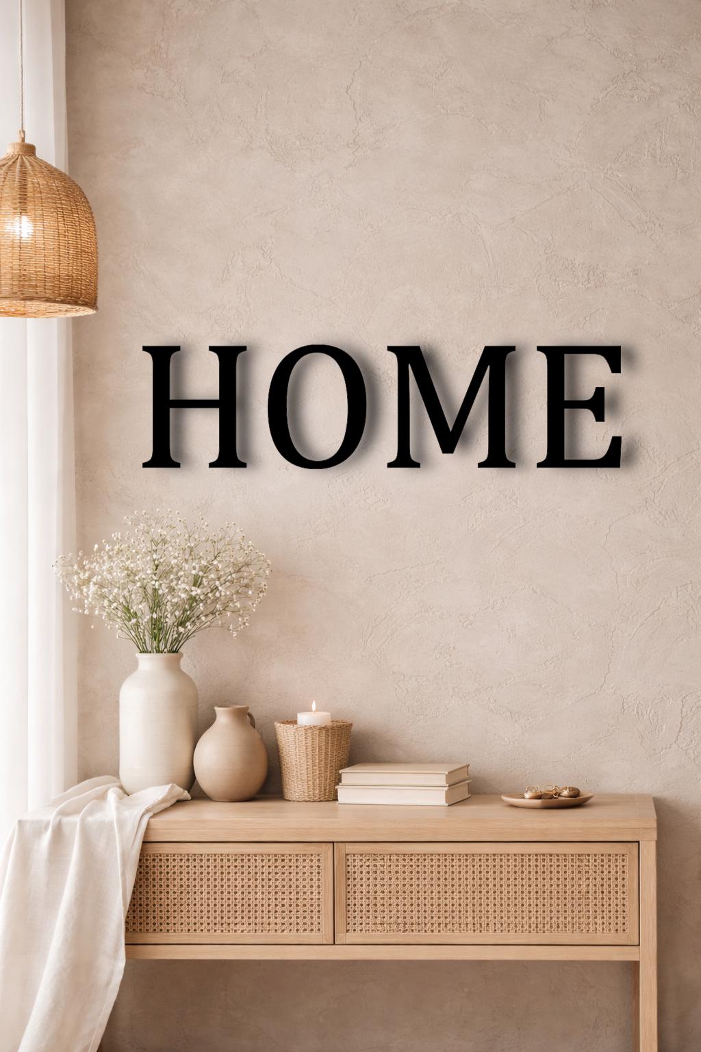 HOME - Holzschriftzug (Mehrteilig)