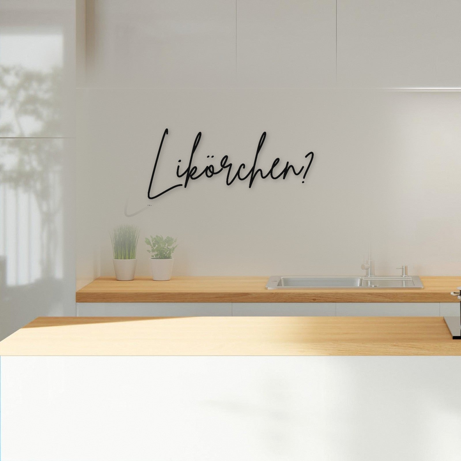 Holzschriftzug Likörchen aus Holz von Freude aus Holz