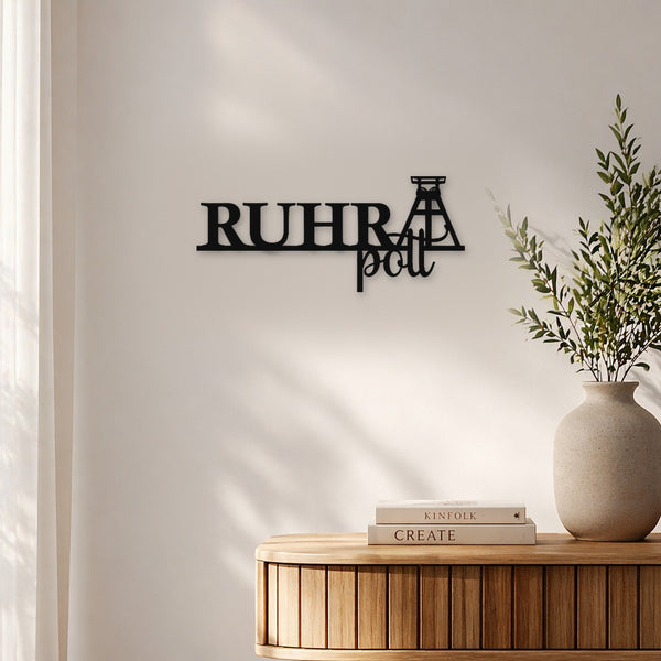 Holzschriftzug Ruhrpott aus Holz von Freude aus Holz